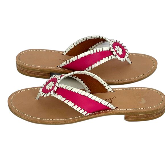 Jack Rogers Flat Sandals Women’s Size 7.5M Color Magenta Pink and White - Picture 6 of 10